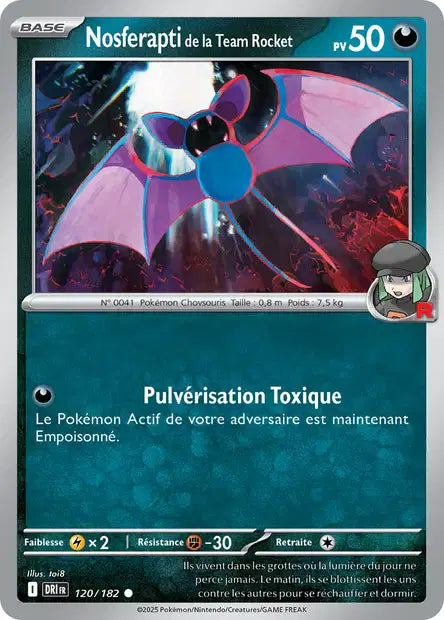 Nosferapti de la Team Rocket 120/182 – Reverse – Série Rivalités Destinées – Mint