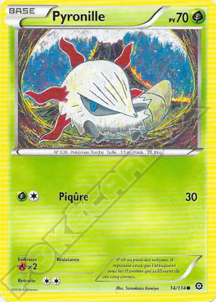 Carte Pokémon Pyronille 14/114 – Reverse Holo – Série Offensive Vapeur (État Mint)