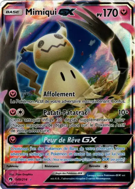 Mimiqui-GX 149/214 – Carte Jumbo Pokémon – État Poor