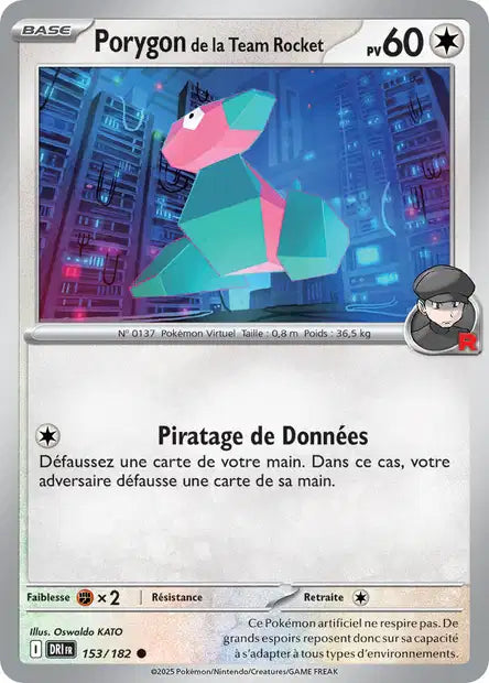 Porygon de la Team Rocket 153/182 – Reverse – Série Rivalités Destinées – Mint