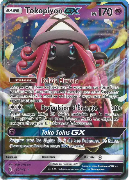 Tokopiyon-GX 60/145 – Carte Jumbo Pokémon – État Poor
