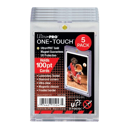 Confezione da 5 One Touch Ultra Pro 100pt – Custodie magnetiche rigide per carte TCG spesse