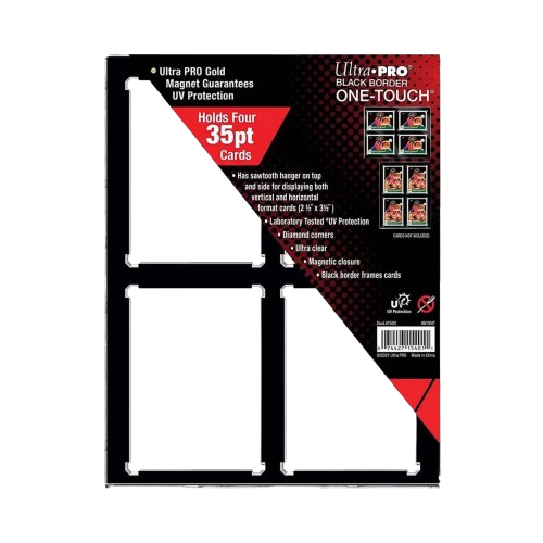 Cornice nera Ultra Pro One-Touch – Espositore per 4 carte TCG